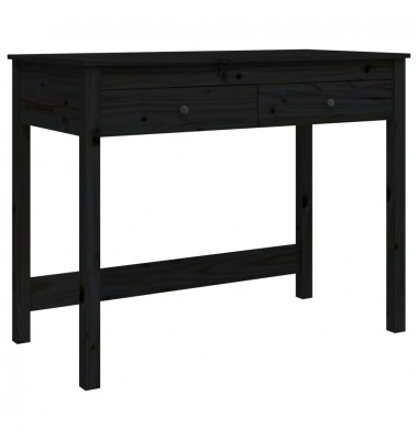  Rašomasis stalas su stalčiais, juodas, 100x50x78cm, pušis - Rašomieji stalai - 2