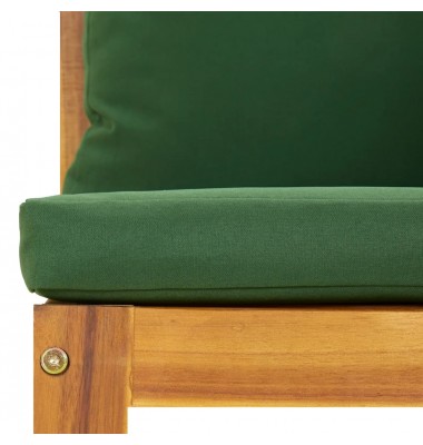  Modulinė kampinė sofos dalis su žaliomis pagalvėlėmis, akacija - Moduliniai lauko baldai - 7