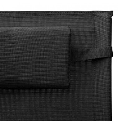  Saulės gultai, 2vnt., juodos ir pilkos spalvos, tekstilenas - Gultai, šezlongai - 7