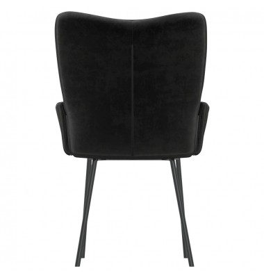  Valgomojo kėdės, 2vnt., juodos spalvos, aksomas - Valgomojo Kėdės - 7