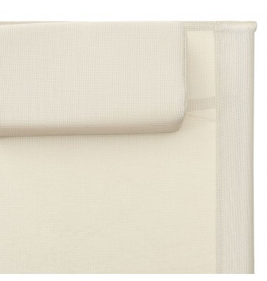  Saulės gultas, kreminės ir pilkos spalvos, tekstilenas - Gultai, šezlongai - 6