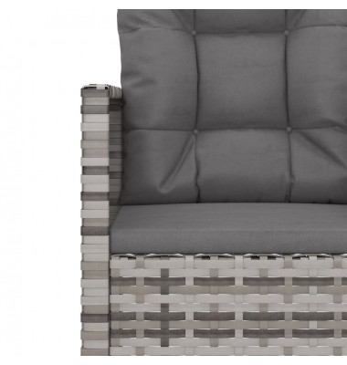  Sodo krėslas su pagalvėle, pilkos spalvos, poliratanas - Lauko kėdės - 7