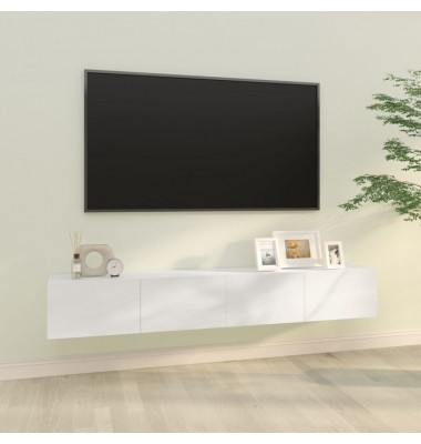  Televizoriaus spintelės, 2vnt., baltos, 100x30x30cm, mediena - TV spintelės - 1