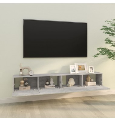  Televizoriaus spintelės, 2vnt., pilkos, 100x30x30cm, mediena - TV spintelės - 3