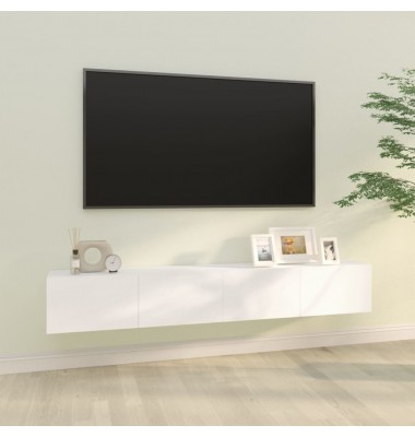  Televizoriaus spintelės, 2vnt., baltos, 100x30x30cm, mediena - TV spintelės - 1
