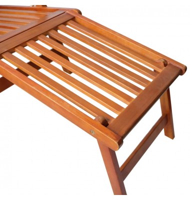  Lauko terasos kėdė su pakoja ir pagalvėle, akacijos masyvas - Gultai, šezlongai - 5