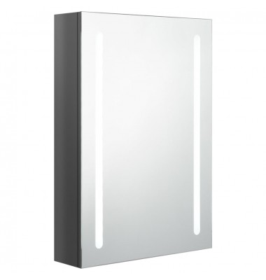  Veidrodinė vonios spintelė su LED apšvietimu, pilka, 50x13x70cm - Vonios spintelės, veidrodžiai - 2