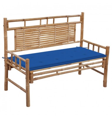  Sodo suoliukas su pagalvėle, 120cm, bambukas (41504+314081) - Lauko suolai, suoliukai - 1