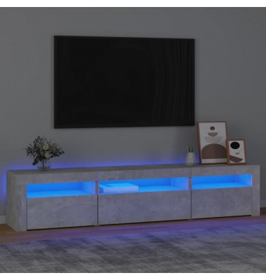  TV spintelė su LED apšvietimu, betono pilka, 195x35x40cm - TV spintelės - 1