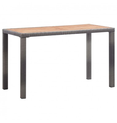  Sodo stalas, antracito ir rudas, 123x60x74cm, akacijos masyvas - Lauko stalai, staliukai - 1