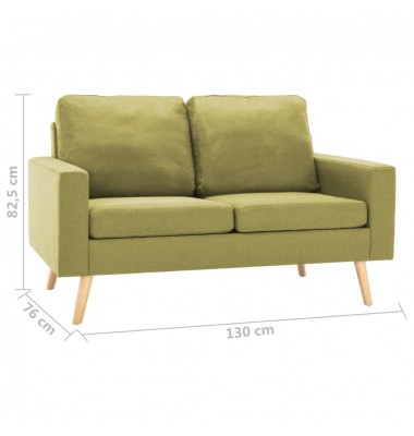  Dvivietė sofa, žalios spalvos, audinys - Sofos, sofos-lovos - 7