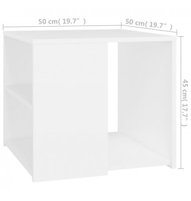  Staliukas, baltos spalvos, 50x50x45cm, MDP - Žurnaliniai staliukai - 6