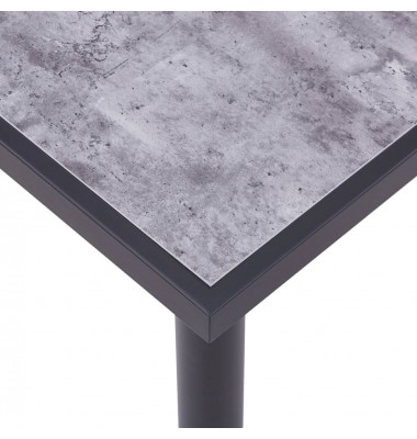  Valgomojo stalas, juodas ir betono pilkas, 140x70x75cm, MDF - Stalai - 4