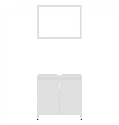  Vonios kambario baldų komplektas, 3 dalių, baltos spalvos, MDP - Vonios baldų komplektai - 9