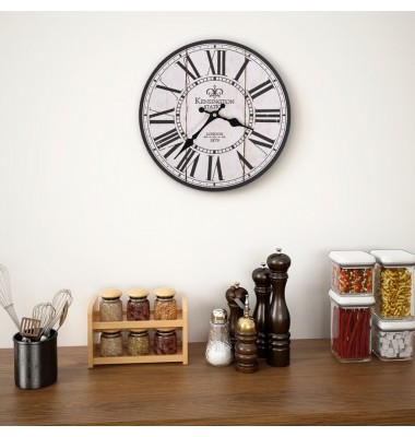  Sieninis laikrodis virtuvei, 30cm, vintažinio dizaino, Londonas - Laikrodžiai - 1