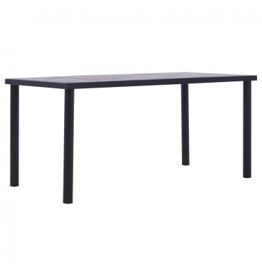  Valgomojo stalas, juodas ir betono pilkas, 160x80x75cm, MDF - Stalai - 1