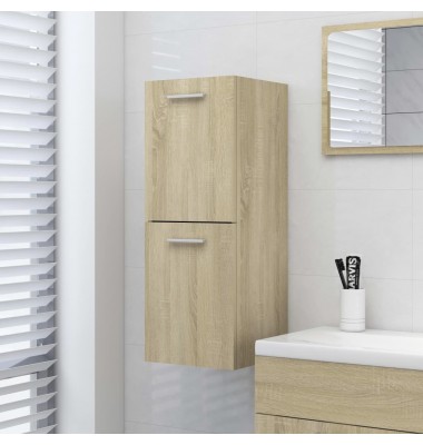 Vonios kambario spintelė, ąžuolo spalvos, 30x30x80cm, MDP - Vonios spintelės, veidrodžiai - 1