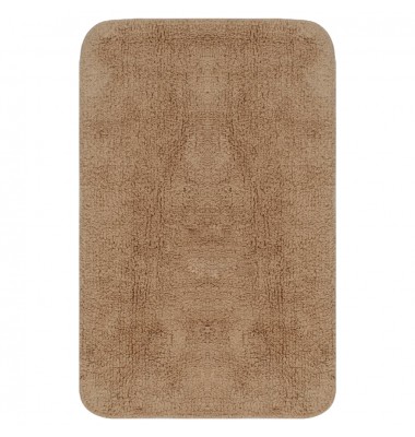  Vonios kilimėlių rinkinys, 2d., audinys, smėlio spalvos - Vonios kilimėliai - 2
