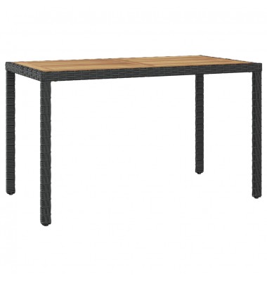  Sodo stalas, juodas ir rudas, 123x60x74cm, akacijos masyvas - Lauko stalai, staliukai - 1