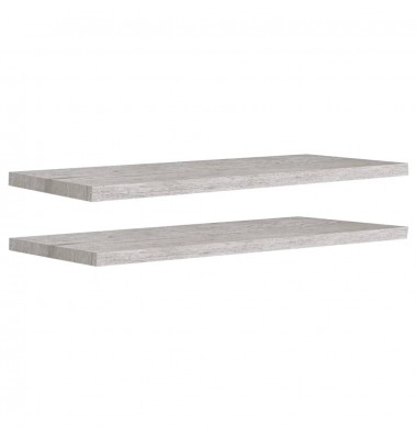  Pakabinamos lentynos, 2vnt., betono pilkos, 90x23,5x3,8cm, MDF - Pakabinamos lentynos, spintelės - 2