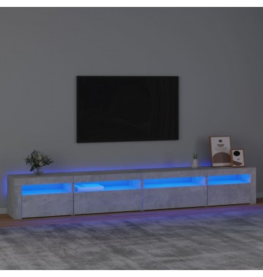  TV spintelė su LED apšvietimu, betono pilka, 270x35x40cm - TV spintelės - 1