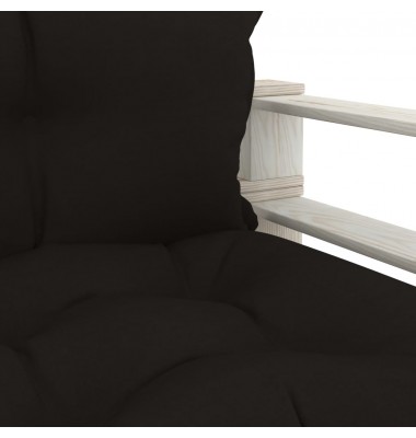  Sodo sofa iš palečių su juodos spalvos pagalvėmis, mediena - Lauko sofos, lovos - 5