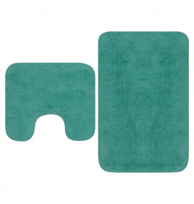  Vonios kilimėlių rinkinys, 2d., audinys, turkio spalvos - Vonios kilimėliai - 1