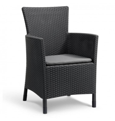 Keter Sodo valgomojo kėdė Iowa, grafito spalvos, 215526 - Lauko kėdės - 1