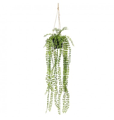 Emerald Dirbtinis smulkusis fikusas vazone, 60cm, pakabinamas - Dirbtiniai augalai - 1