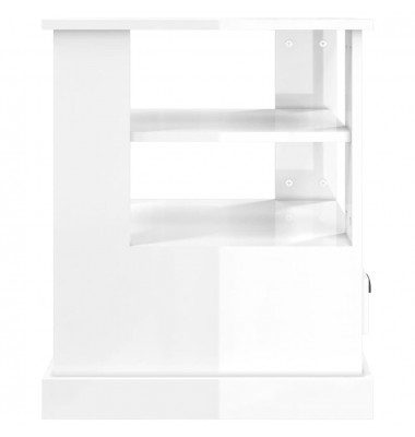  Staliukas, baltos spalvos, 50x50x60cm, mediena, blizgus - Žurnaliniai staliukai - 7