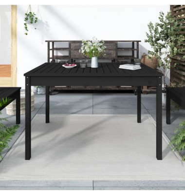  Sodo stalas, juodas, 121x82,5x76cm, pušies medienos masyvas - Lauko stalai, staliukai - 1