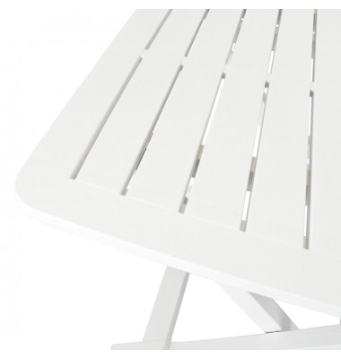  Sulankstomas bistro baldų komplektas, 3d., baltas, plastikas - Lauko baldų komplektai - 5