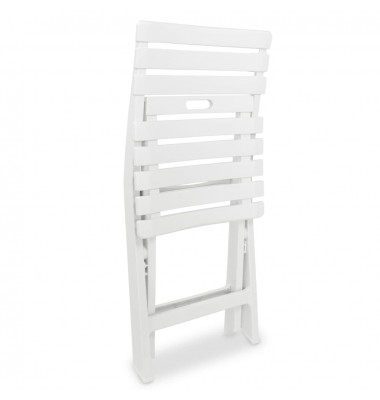  Sulankstomas bistro baldų komplektas, 3d., baltas, plastikas - Lauko baldų komplektai - 6