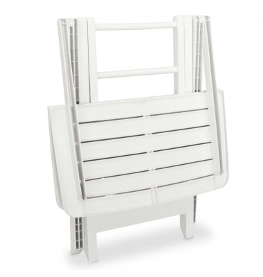  Sulankstomas bistro baldų komplektas, 3d., baltas, plastikas - Lauko baldų komplektai - 7
