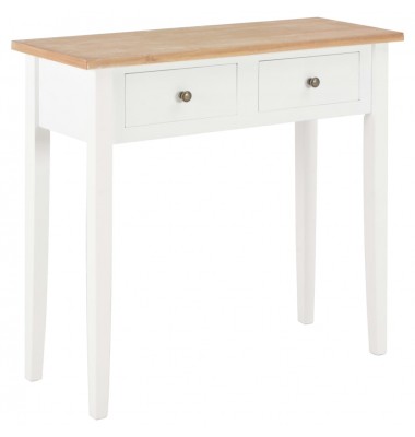  Kosmetinis konsolinis staliukas, baltas, 79x30x74cm, mediena - Žurnaliniai staliukai - 1