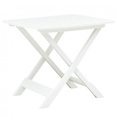  Sulankstomas sodo stalas, baltos spalvos, 79x72x70cm, plastikas  - Lauko stalai, staliukai - 1