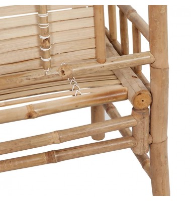  Sodo suoliukas su pagalvėle, 120cm, bambukas - Lauko suolai, suoliukai - 4