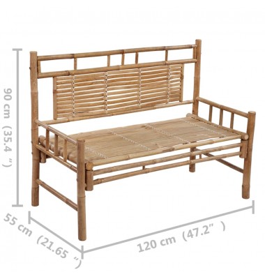  Sodo suoliukas su pagalvėle, 120cm, bambukas - Lauko suolai, suoliukai - 8