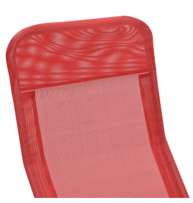  Sulankstomi saulės gultai, 2 vnt., tekstilenas, raudoni - Gultai, šezlongai - 6