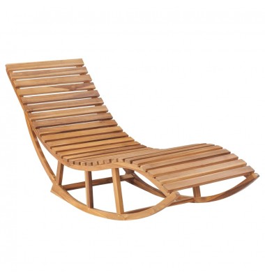  Supamas saulės gultas su čiužiniu, tikmedžio medienos masyvas - Gultai, šezlongai - 2
