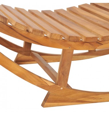  Supamas saulės gultas su čiužiniu, tikmedžio medienos masyvas - Gultai, šezlongai - 6