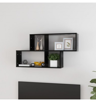  Sieninė lentyna, juodos spalvos, 100x18x53cm, MDP - Pakabinamos lentynos, spintelės - 1