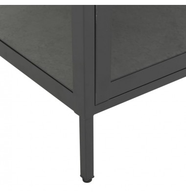  Vitrininė spintelė, antracito, 90x40x180cm, plienas ir stiklas - Biuro spintos, spintelės - 8