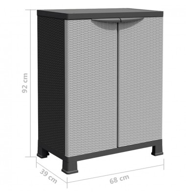  Plastikinė spintelė, 68x39x92cm, ratano dizaino - Biuro spintos, spintelės - 8