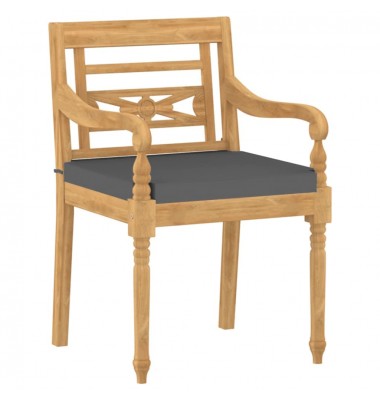  Batavia kėdės su pagalvėlėmis, 4vnt., tikmedžio masyvas - Lauko kėdės - 3
