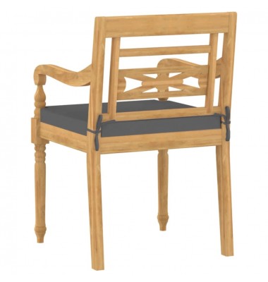  Batavia kėdės su pagalvėlėmis, 4vnt., tikmedžio masyvas - Lauko kėdės - 6