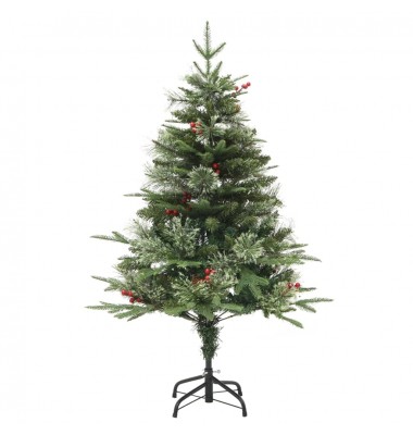  Kalėdų eglutė su LED/kankorėžiais, žalia, 150cm, PVC ir PE - Kalėdinės eglutės - 3