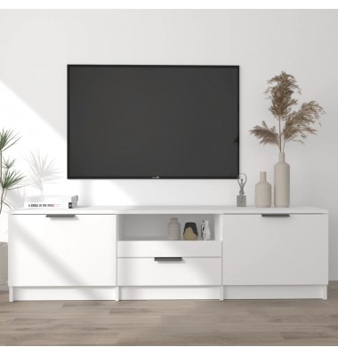  Televizoriaus spintelė, balta, 140x35x40cm, apdirbta mediena - TV spintelės - 1