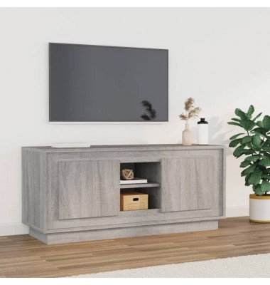  Televizoriaus spintelė, pilka ąžuolo, 102x35x45cm, mediena - TV spintelės - 1