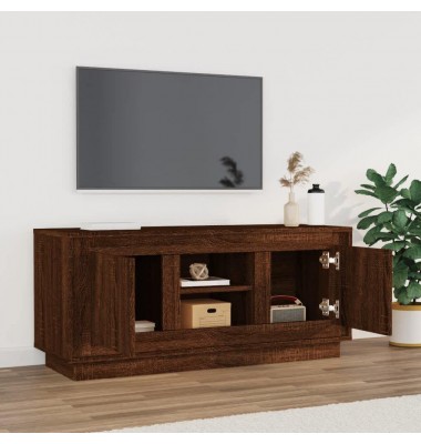  Televizoriaus spintelė, ruda ąžuolo, 102x35x45cm, mediena - TV spintelės - 3